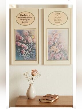 Matching Set Of 2 "Vintage-Style" Mother’s Day Wall Plaque Set (2)
